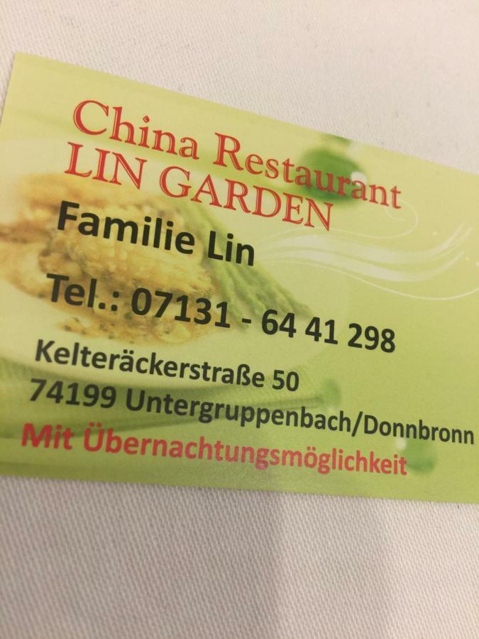 Hotel Gaststaette Lin Garden Untergruppenbach Zewnętrze zdjęcie